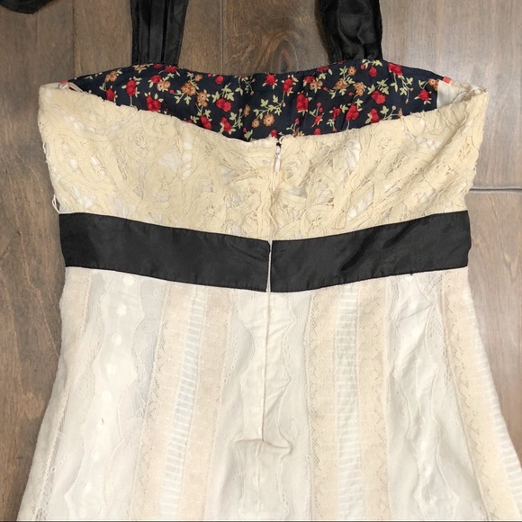 Anthropologie Zehavale White Lace Halter Dress 2 - Picture 10 of 13
